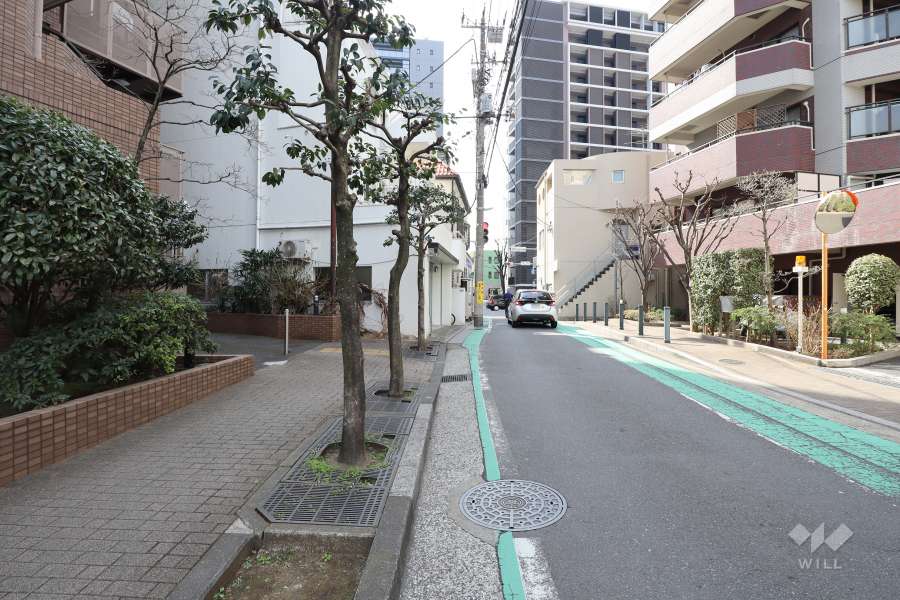 敷地北側の前面道路