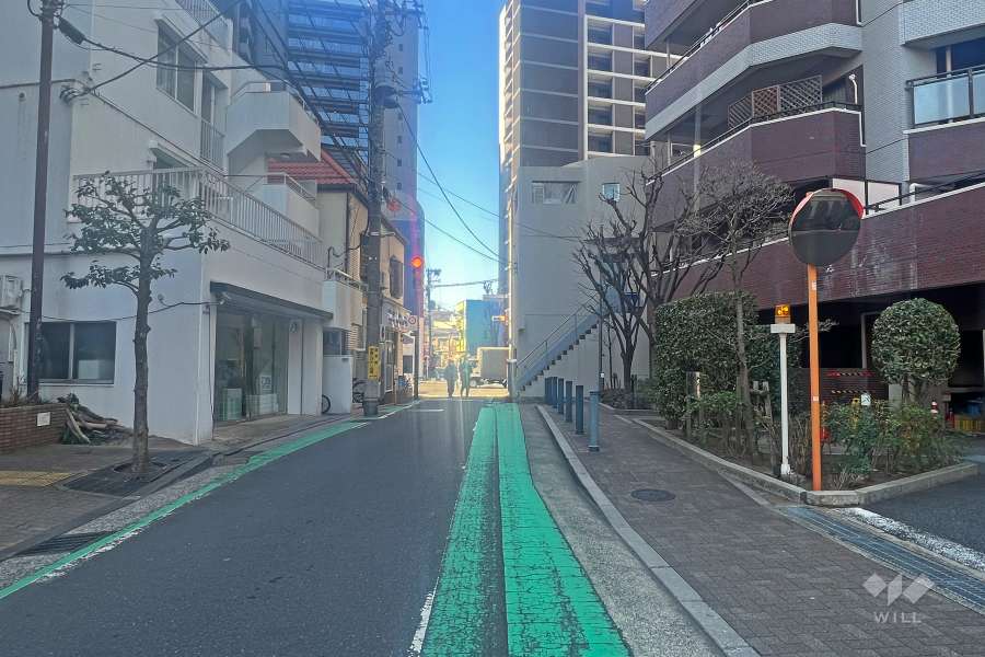 敷地南側の前面道路(東側から)