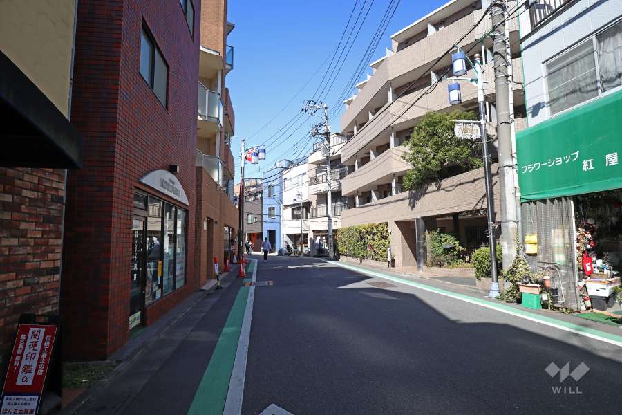 敷地南側の前面道路(東側から)