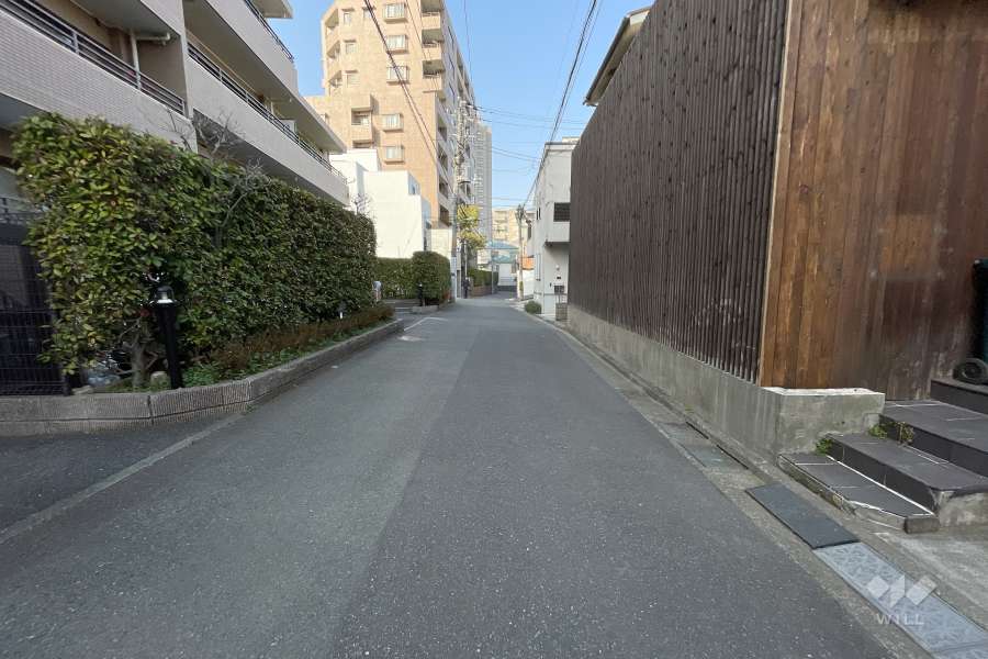 敷地東側の前面道路