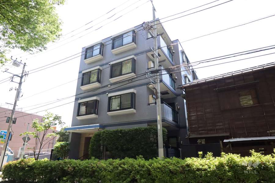 セザール目黒三田の外観(北西側から)