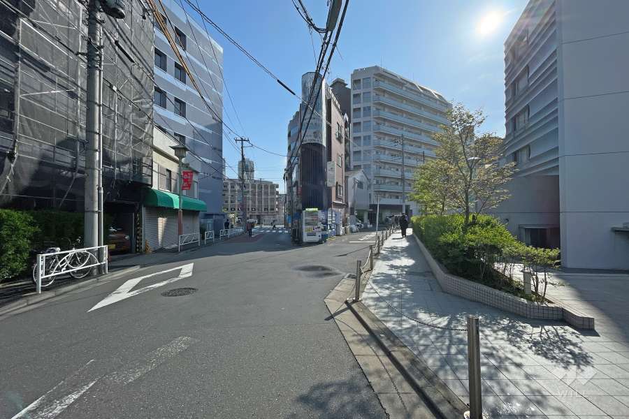 敷地北側の前面道路