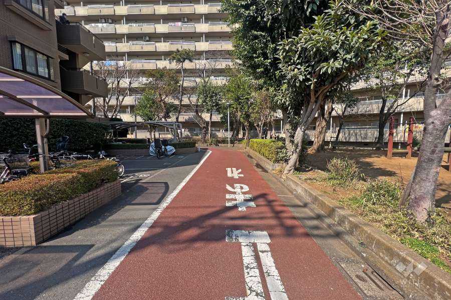 敷地北側の前面道路(東側から)