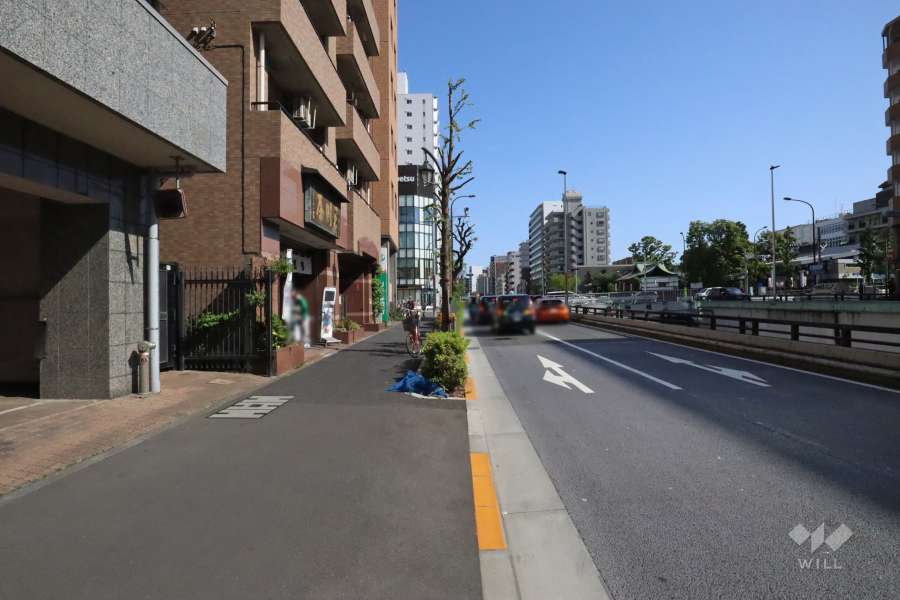 敷地南西側の前面道路　