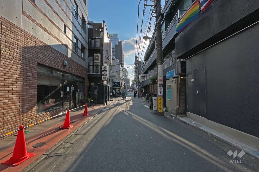 敷地北側前面道路