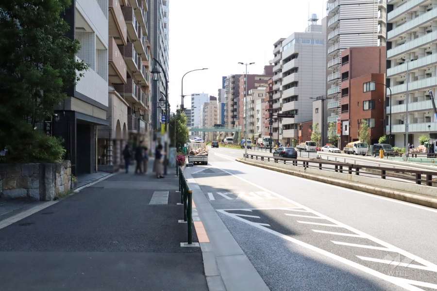 敷地南西側の前面道路