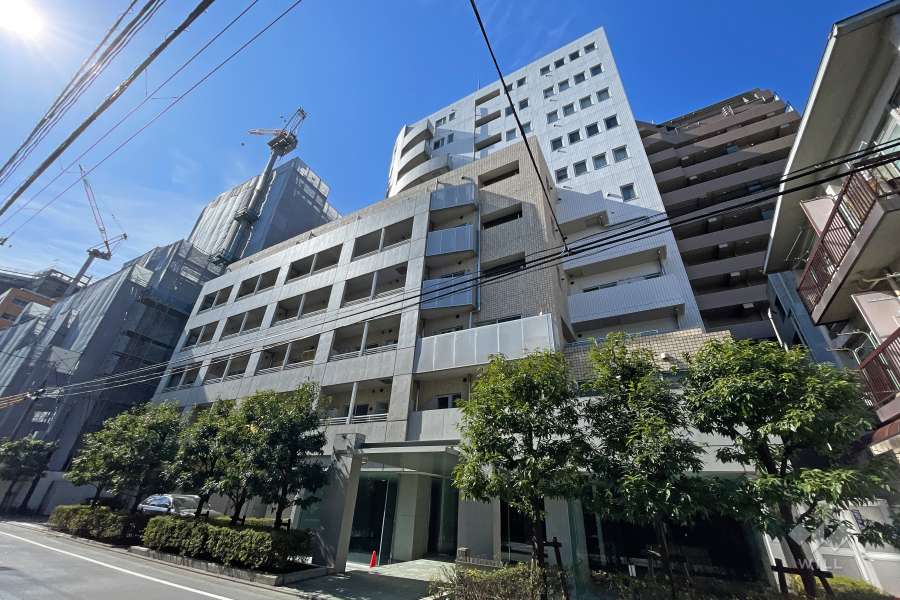 ジェイパーク中目黒４の外観（北側から）