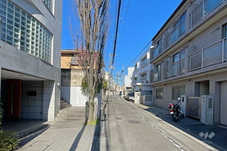 敷地北東側の前面道路