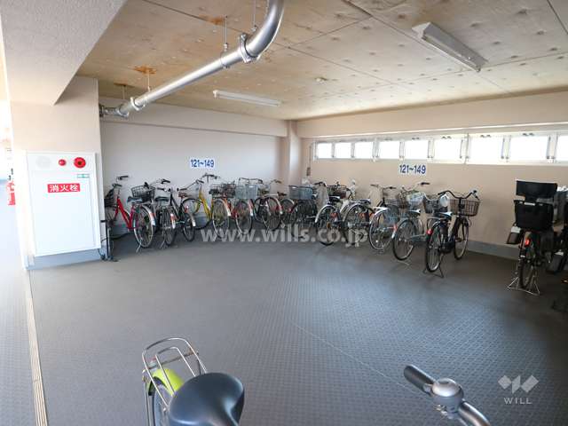 3階の屋内駐輪場