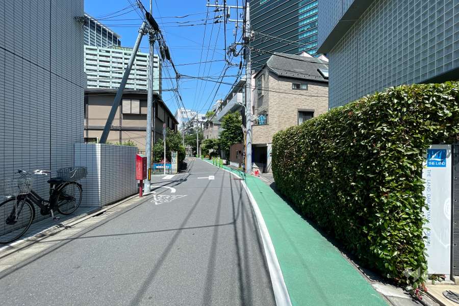 敷地南側の前面道路（東側から）