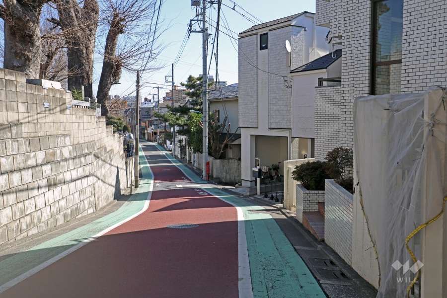 敷地北側前面道路(西側から)