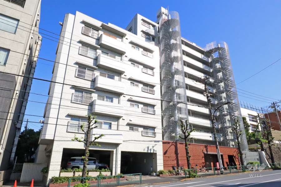 クレール中目黒の外観(北西側から)