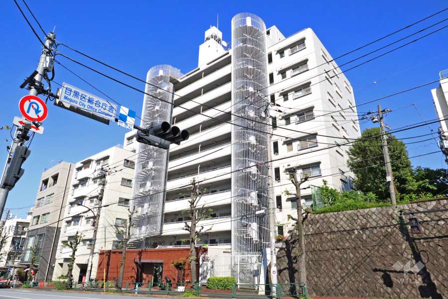 クレール中目黒の外観(南西側から)