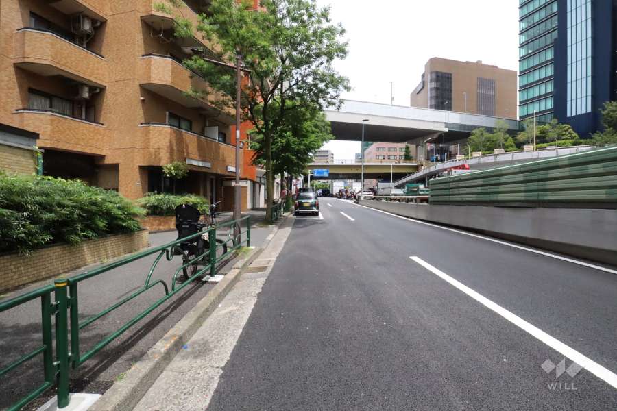 敷地東側の前面道路(南側から)