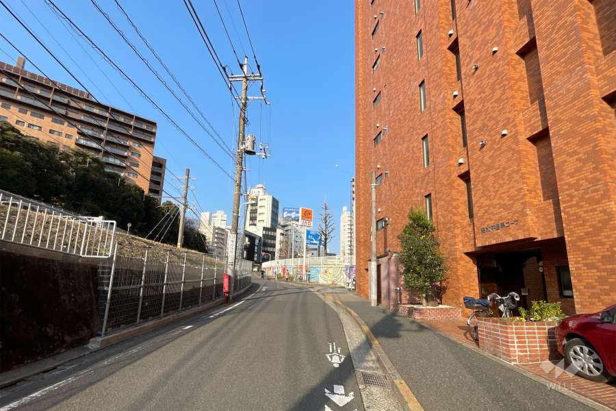 敷地北西側の前面道路　