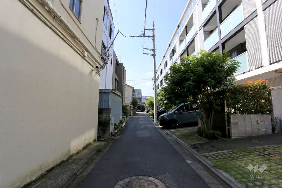 敷地南側の前面道路　