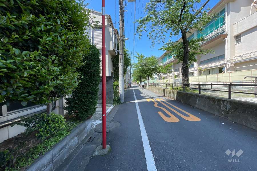 敷地北側の前面道路（東側から）