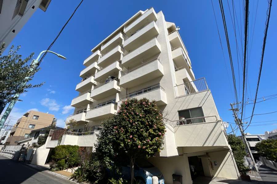 東山スカイマンション(目黒区)の外観（南側から）　