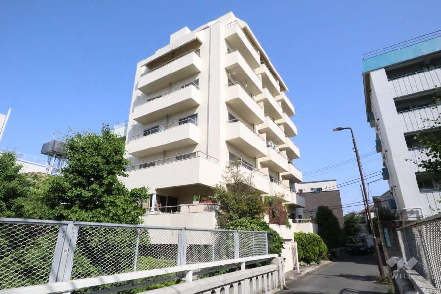 東山スカイマンション(目黒区)の外観（北西側から）