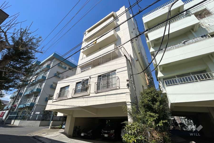 東山スカイマンション(目黒区)の外観（南東側から）