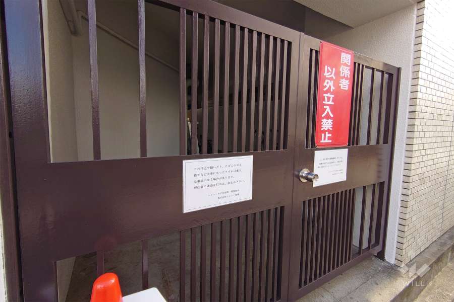 駐輪場の出入り口