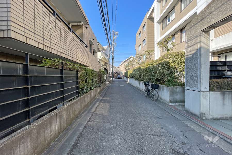 敷地南側の前面道路（東側から）