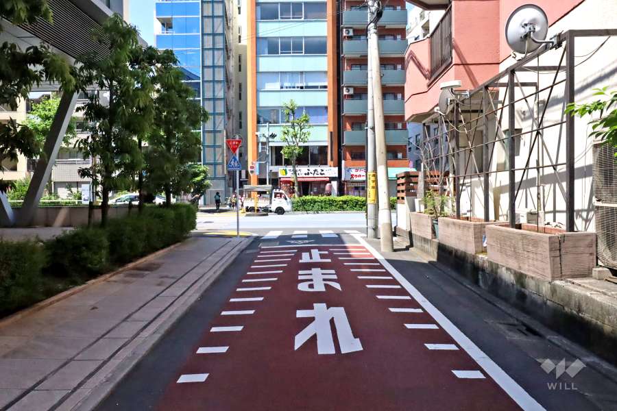 敷地南東側の前面道路