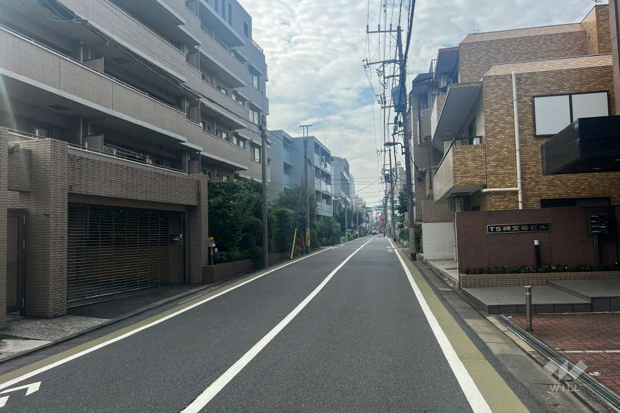 敷地東側の前面道路