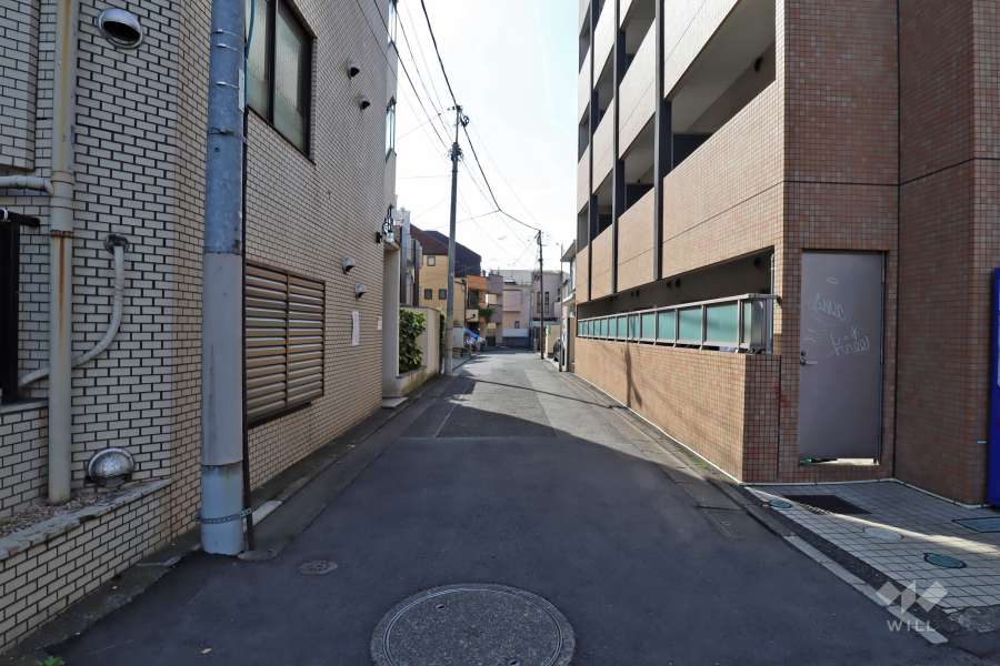 敷地北側の前面道路(東側から)