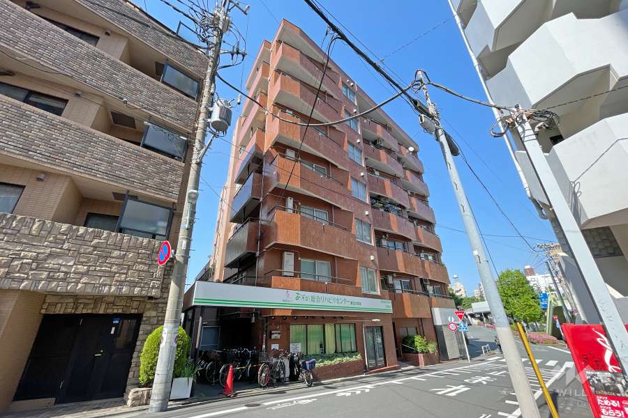 シャンボール柿の木坂の外観(南西側から）