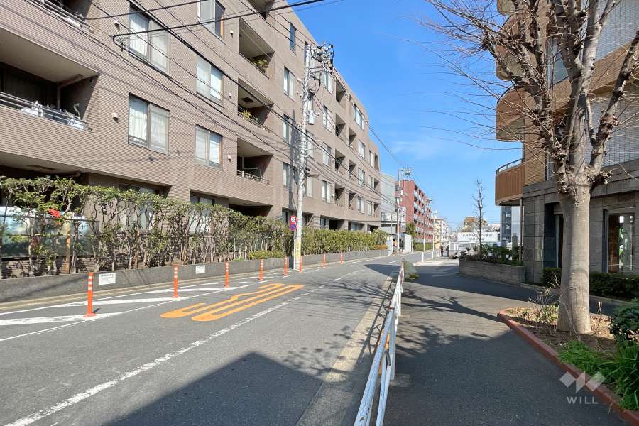 敷地北側の前面道路