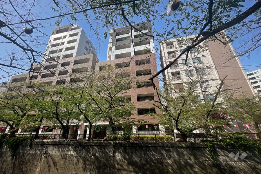 クオリア目黒大橋イーストの外観（南東側から）