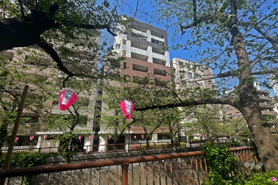 クオリア目黒大橋イーストの外観（南西側から）