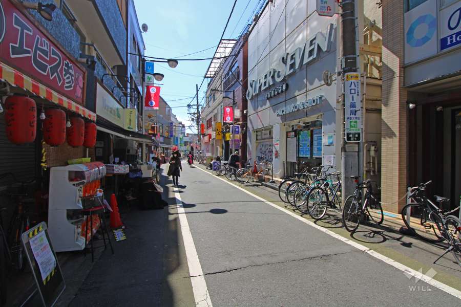 敷地側の前面道路（北側から）