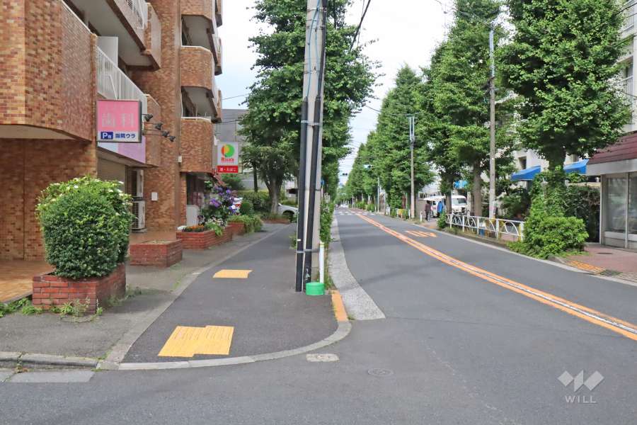 敷地南東側の前面道路
