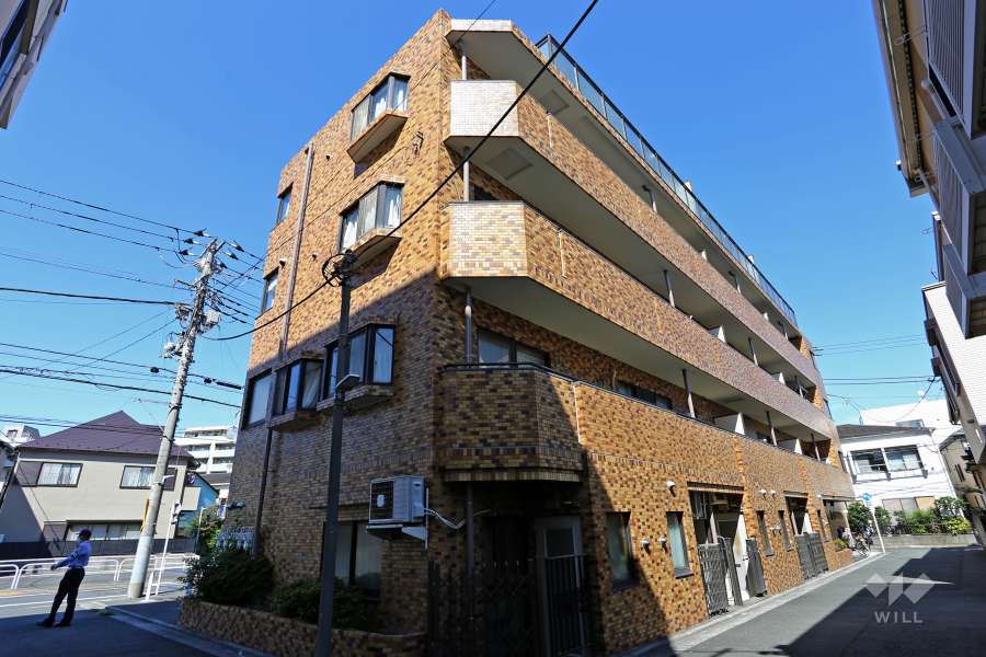 エーブル目黒洗足の外観（南西側から）