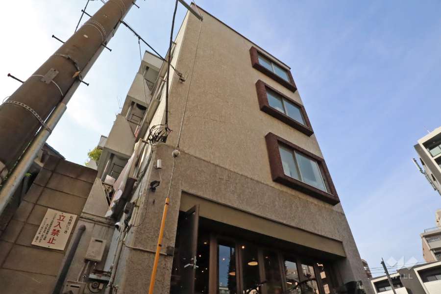 マンション柿の木坂の外観（南東側から）