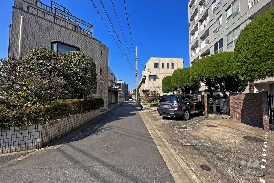 敷地南側の前面道路(東側から)