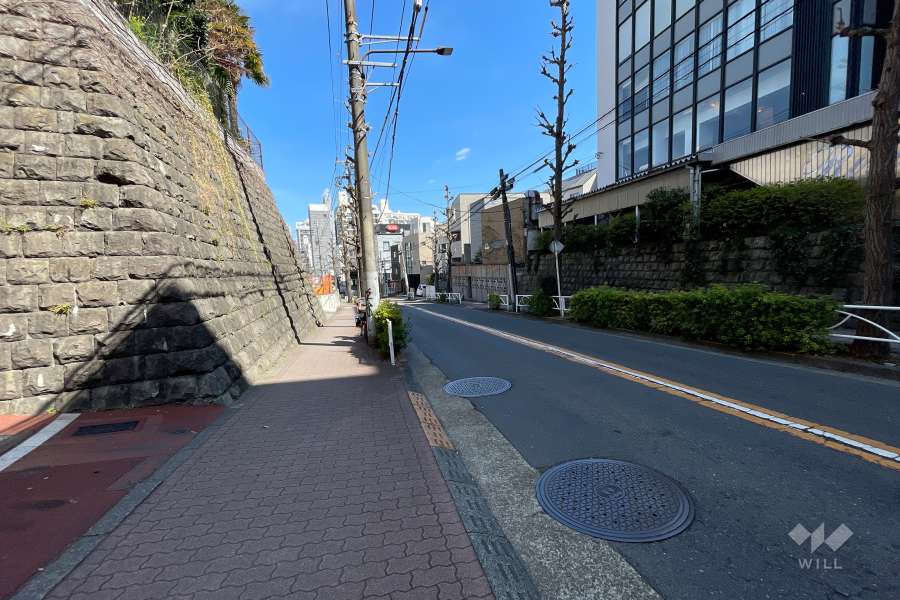 敷地南東側の前面道路　