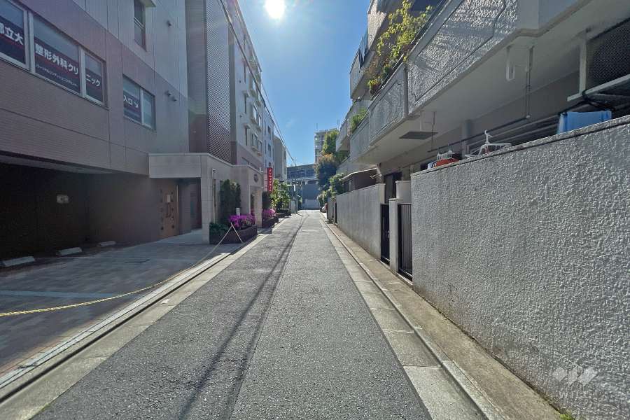 敷地南側の前面道路（東側から）