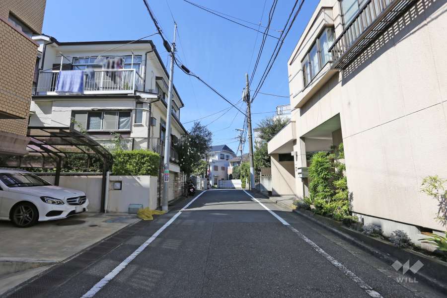 敷地の東側前面道路（南側から）