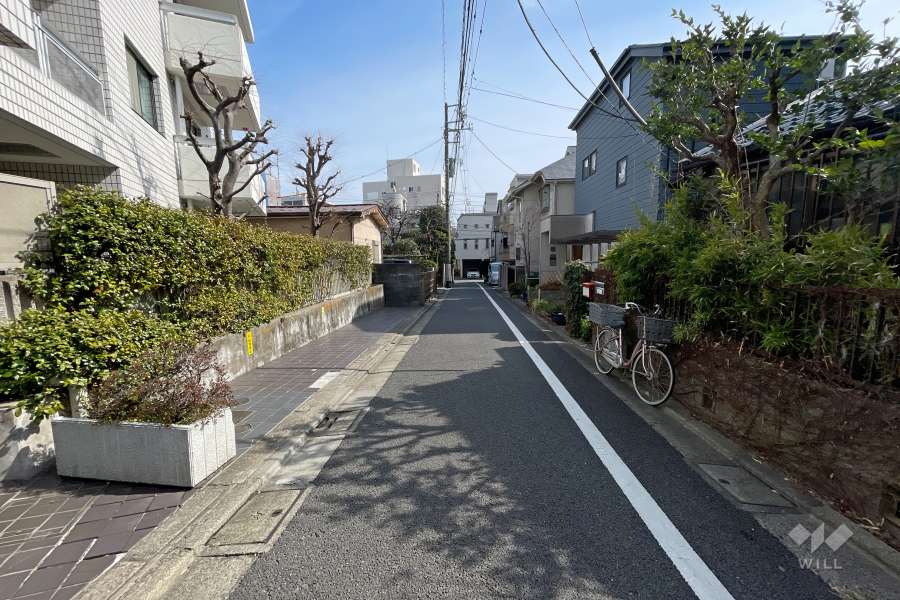 敷地南東側の前面道路