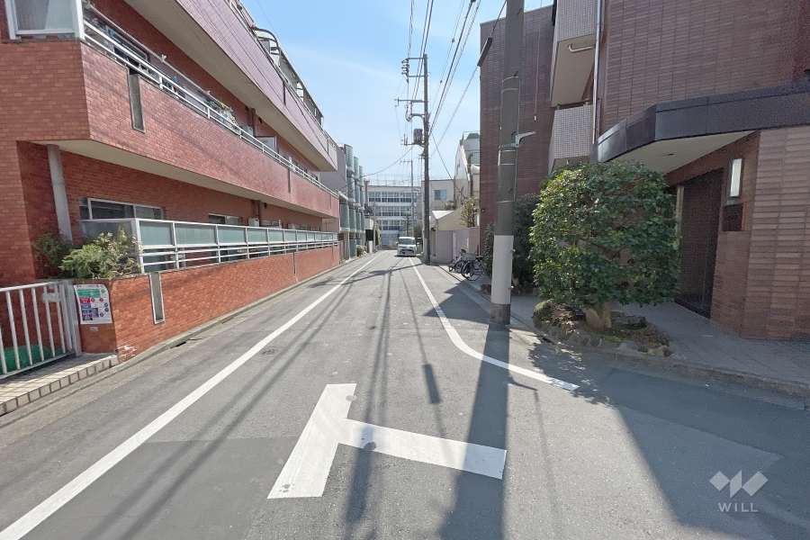 敷地東側の前面道路