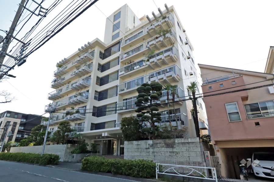 目黒柿の木坂アビタシオンの外観(北東側から)