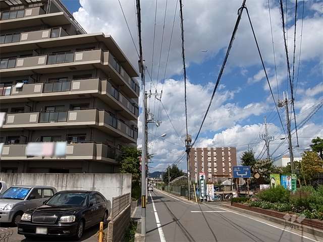 敷地東側の前面道路