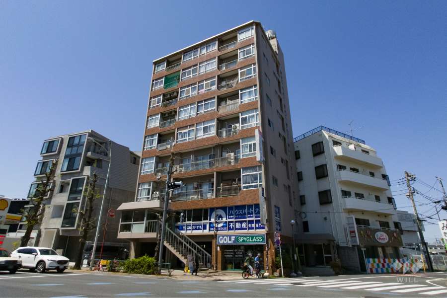 碑文谷寿マンションの外観写（南東側から）