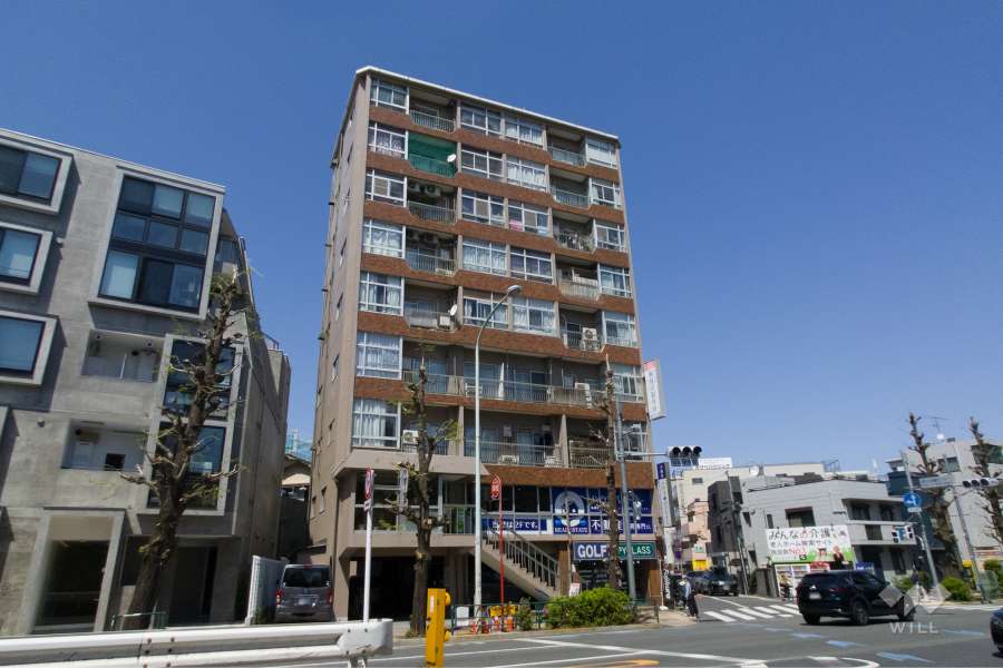 碑文谷寿マンションの外観写真（南側から）