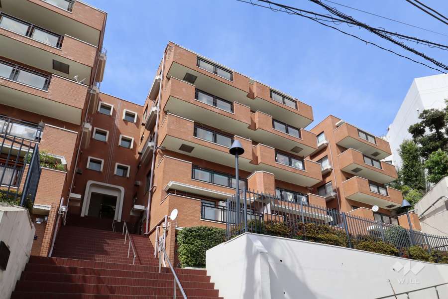 ハラダサンパークマンション恵比寿台の外観（南西側から）