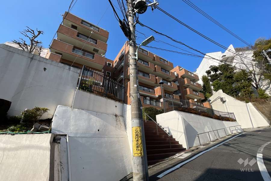 ハラダサンパークマンション恵比寿台の外観（南側から）