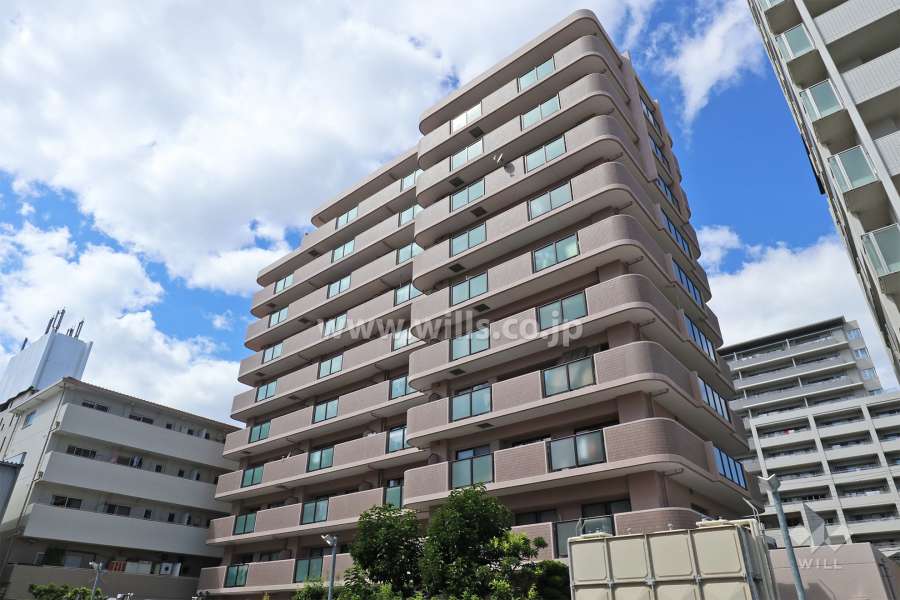 02-カネボウ伊丹グリーンマンションの外観(南東側から)